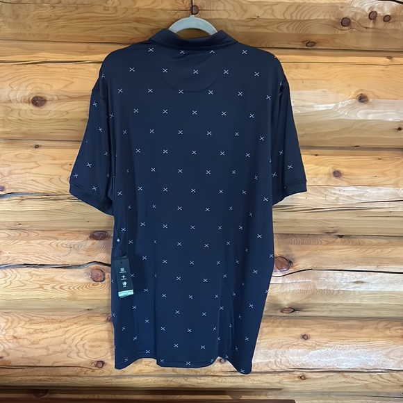 Kenneth Cole New York NWT Golf Shirt Size X-Large in Navy with Golf Club Print - Picture 6 of 10